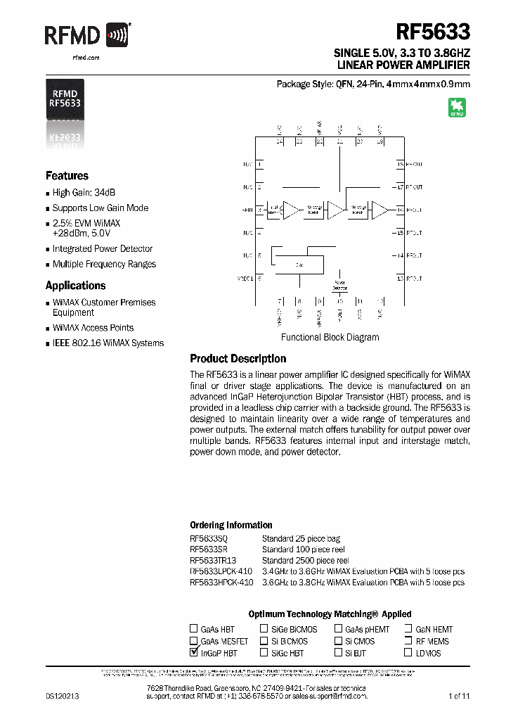 RF5633HPCK-410_9032780.PDF Datasheet