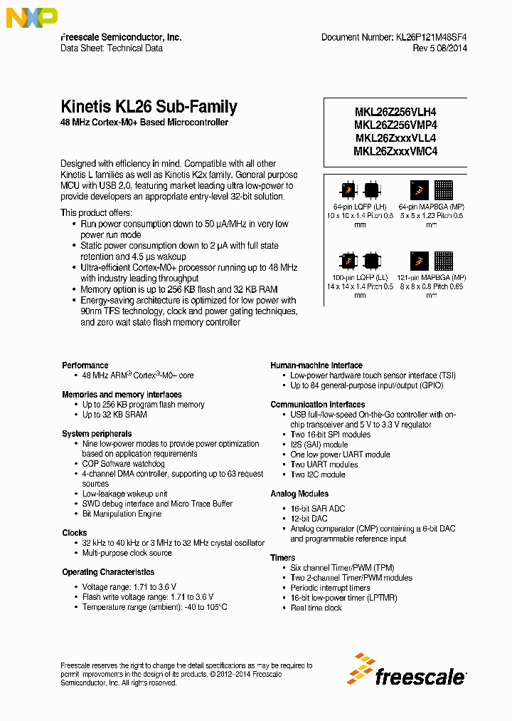 KL26P121M48SF4_9034771.PDF Datasheet