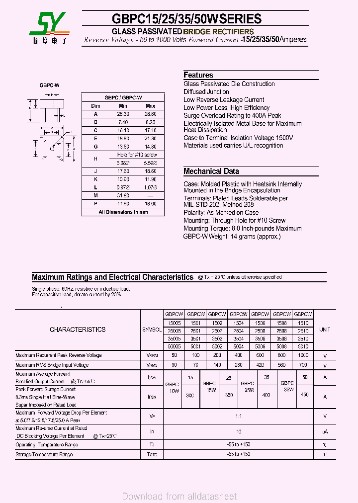 GBPCW35005_9035110.PDF Datasheet