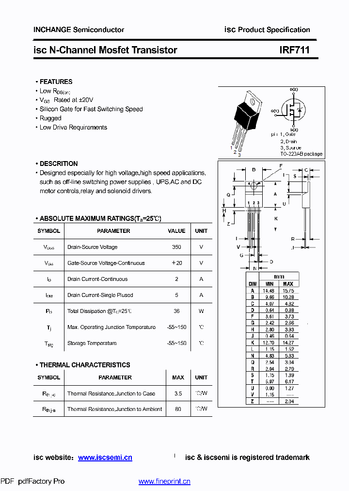 IRF711_9038307.PDF Datasheet