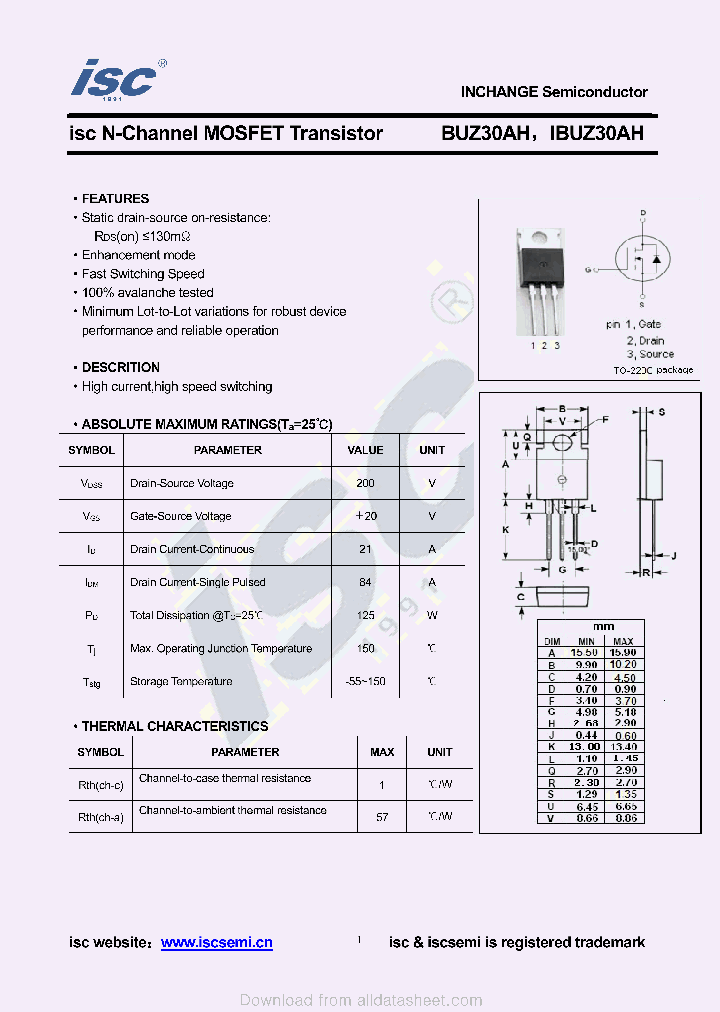 BUZ30AH_9038986.PDF Datasheet