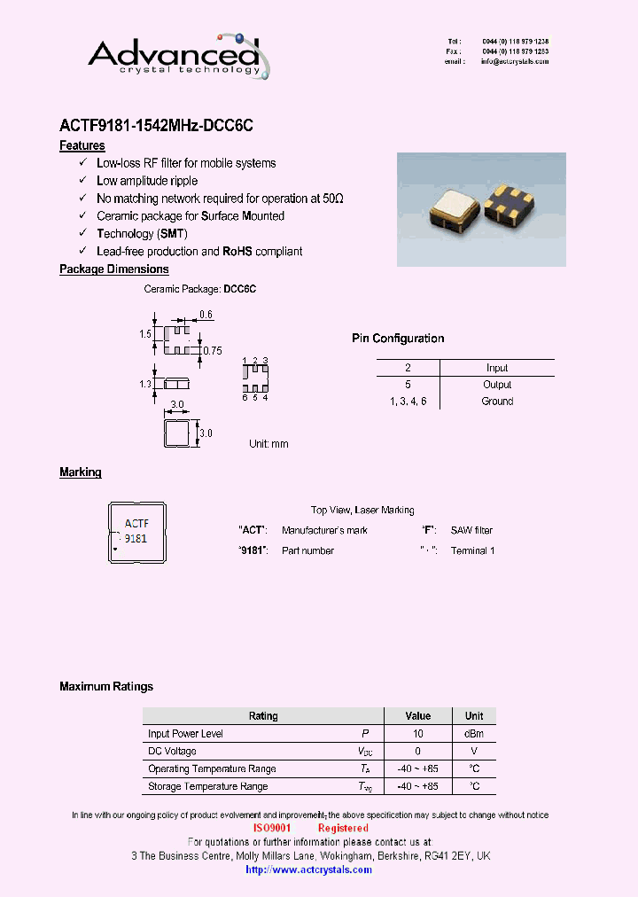 ACTF9181-1542MHZ-DCC6C_9044562.PDF Datasheet