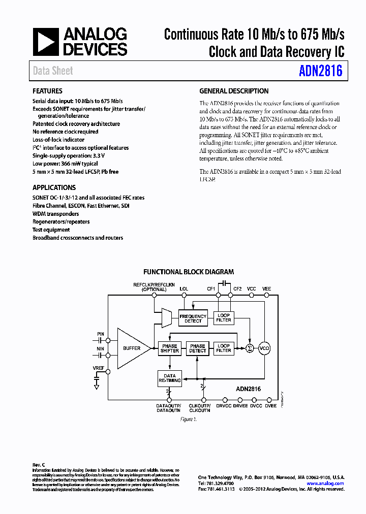 EVAL-ADN2816EBZ_9046798.PDF Datasheet