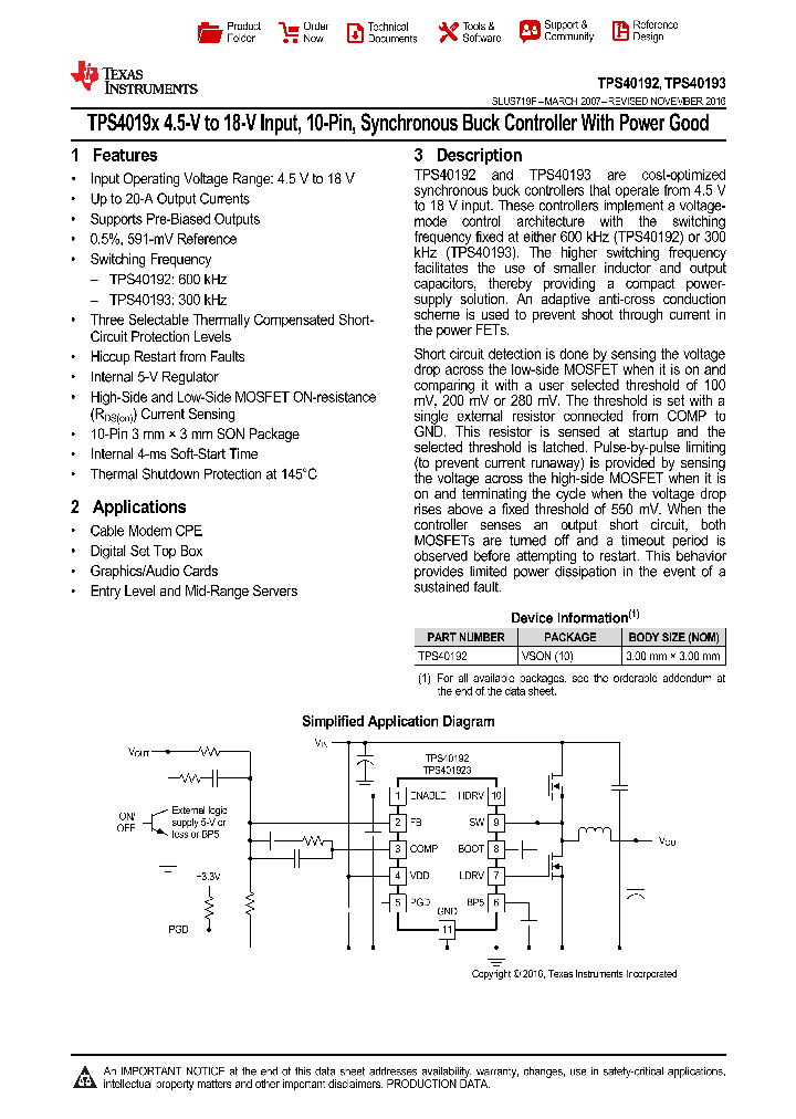 TPS40193DRCR_9047742.PDF Datasheet