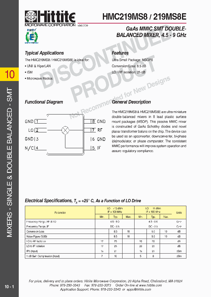 HMC219MS8-10_9047777.PDF Datasheet