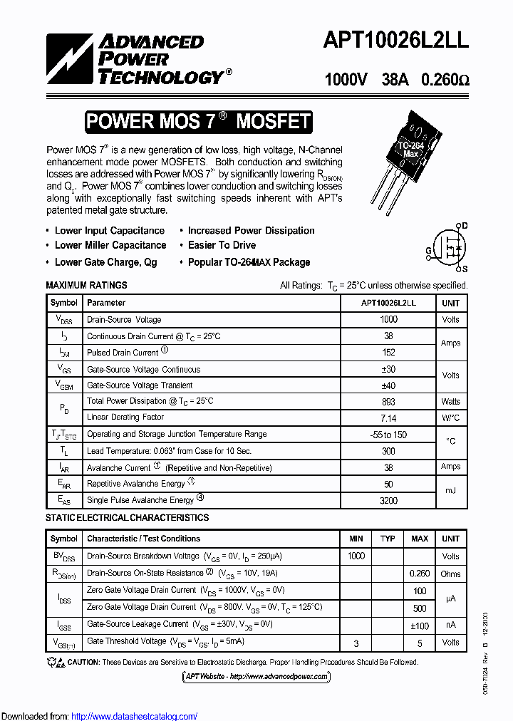 APT10026L2LLG_9049281.PDF Datasheet