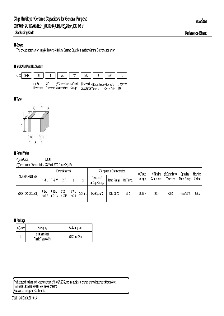 GRM0112C1C200JE01_9050345.PDF Datasheet