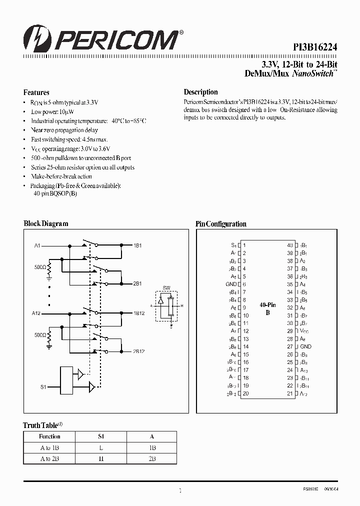 PI3B16224_9051552.PDF Datasheet