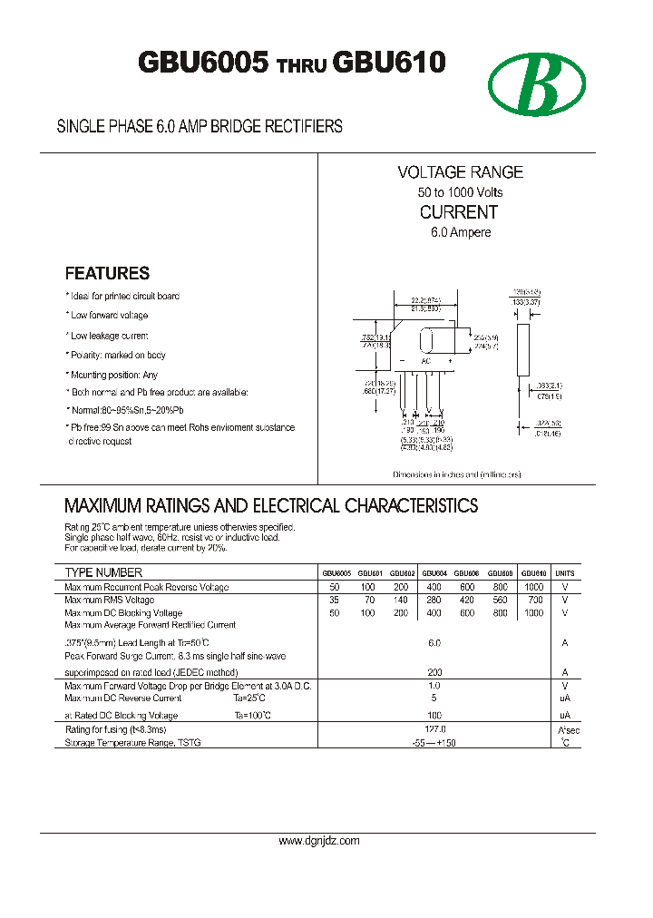 GBU608_9053015.PDF Datasheet