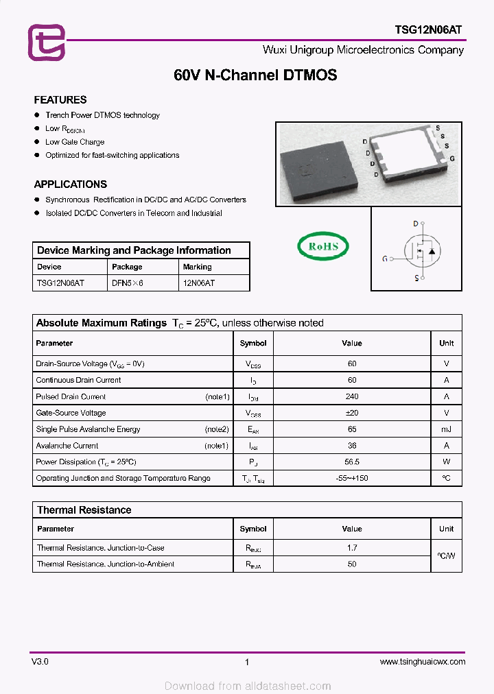 TSG12N06AT_9053261.PDF Datasheet