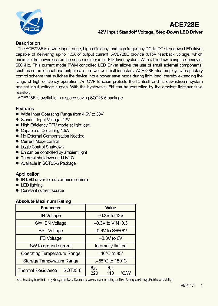 ACE728E_9054325.PDF Datasheet