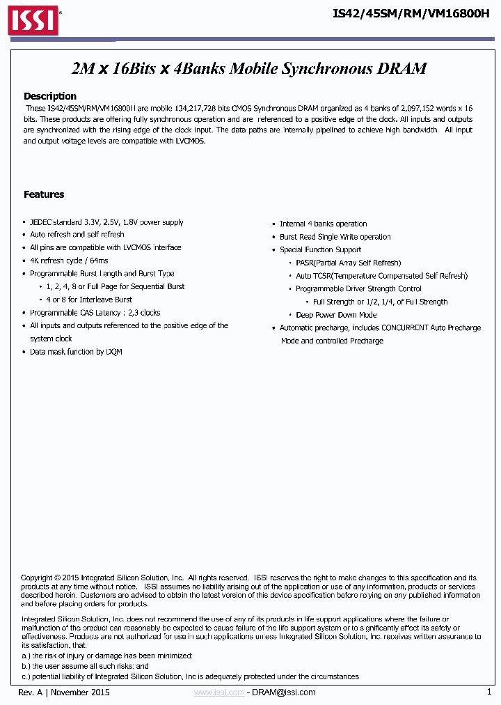 IS42VM16800H-6BLI_9054364.PDF Datasheet