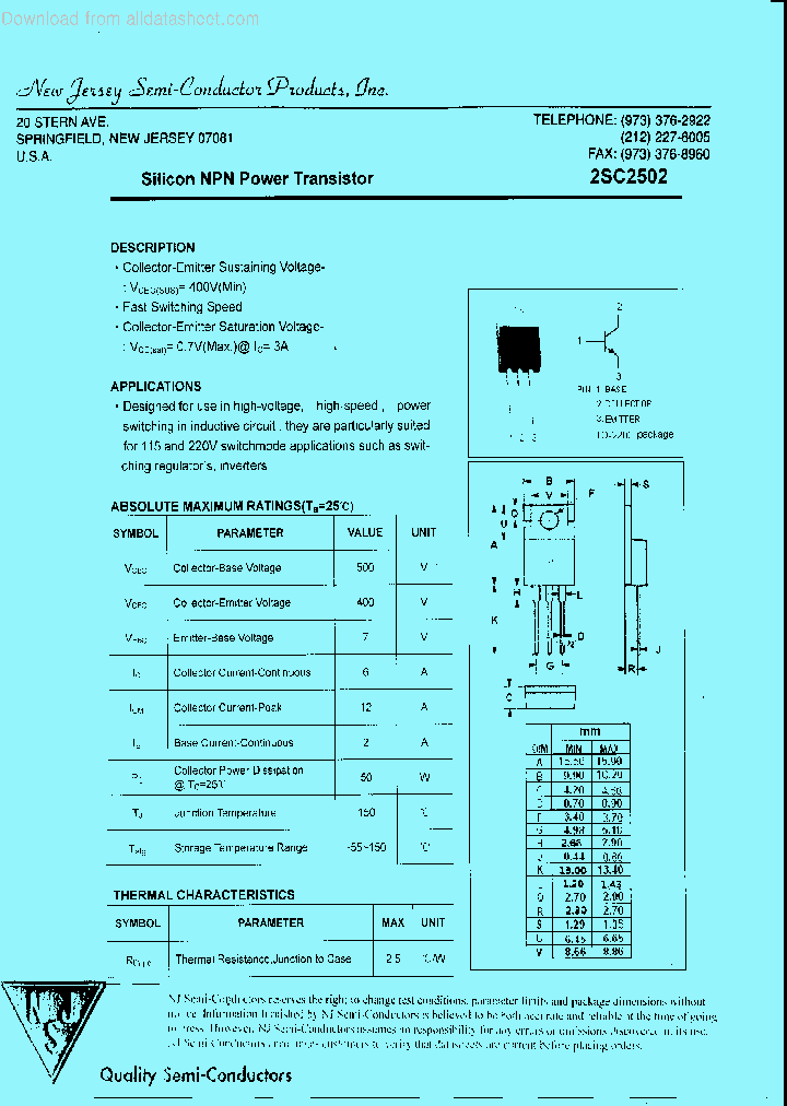 2SC2502_9060008.PDF Datasheet