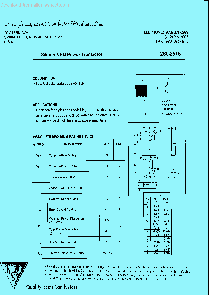2SC2516_9060010.PDF Datasheet