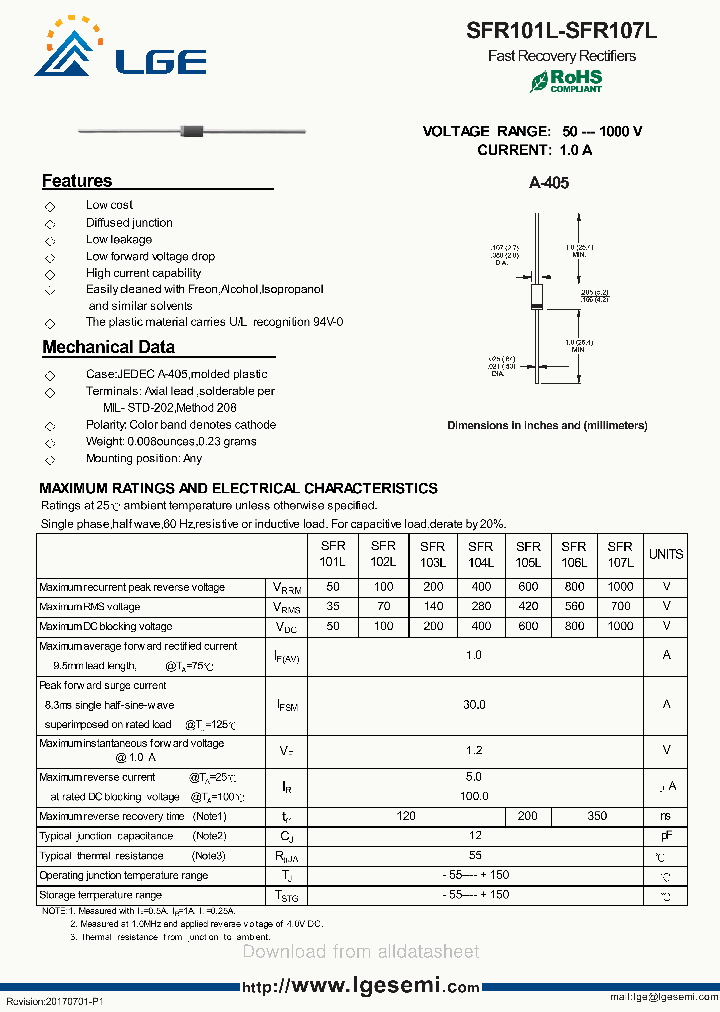 SFR101L_9060085.PDF Datasheet