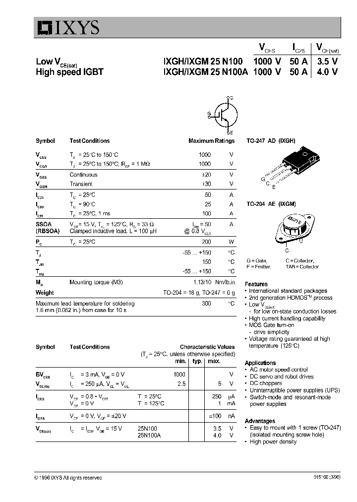 IXGM25N100_9060415.PDF Datasheet