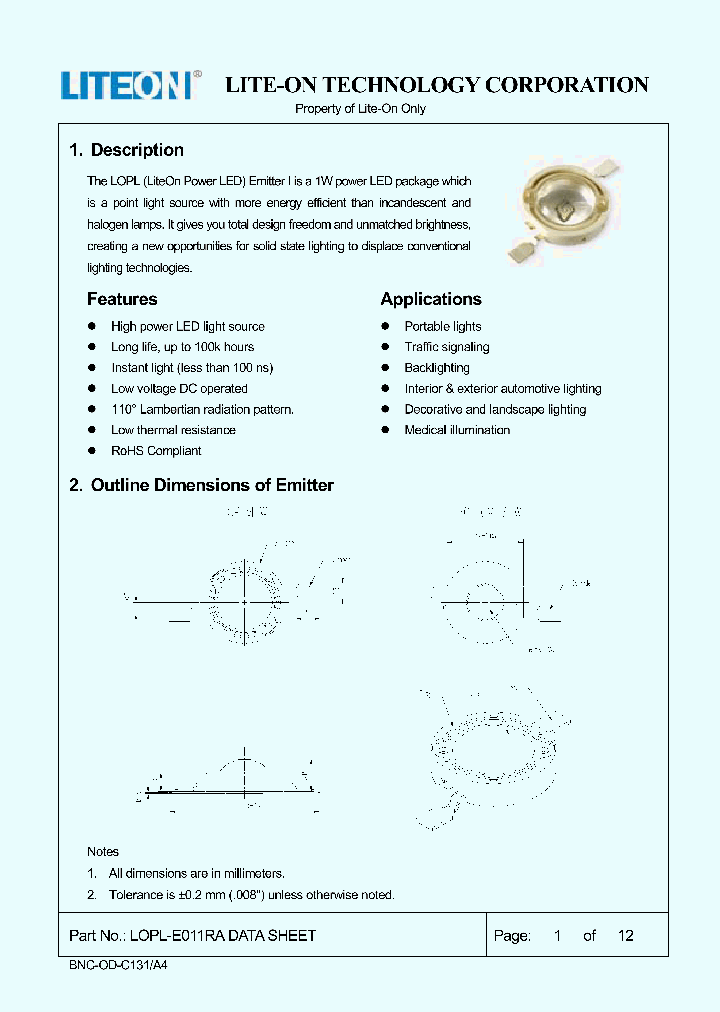 LOPL-E011RA_9060537.PDF Datasheet