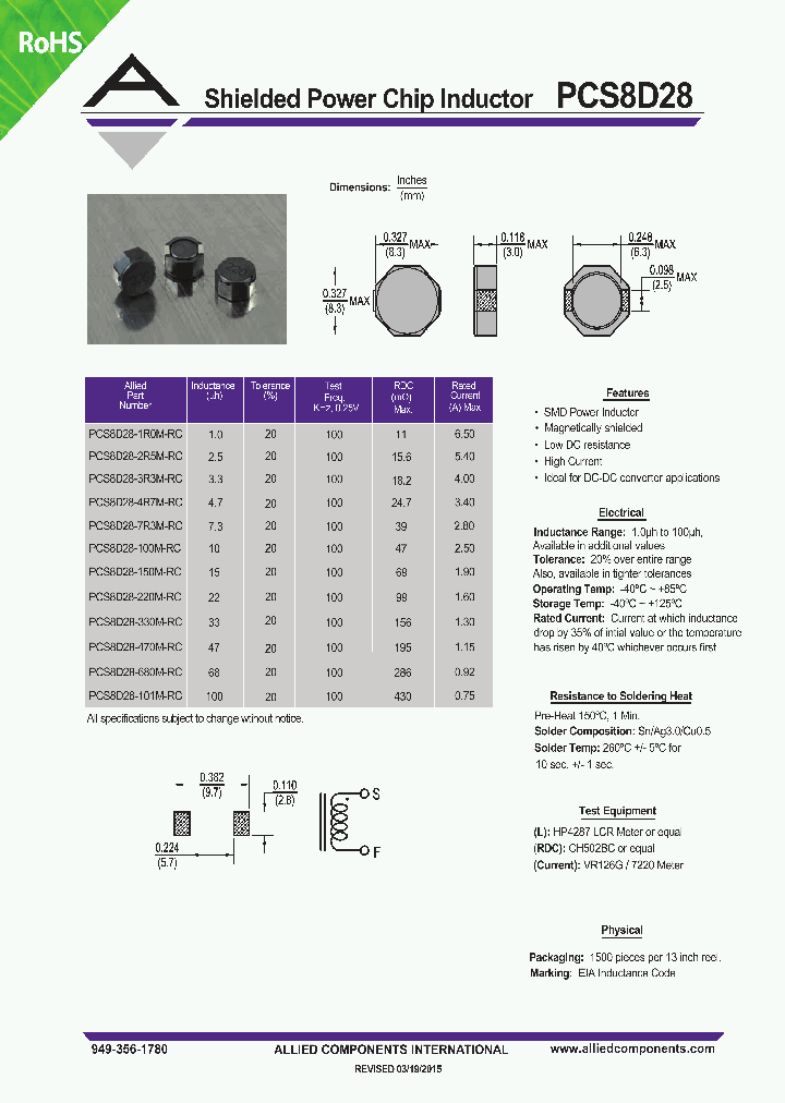 PCS8D28-2R5M-RC_9060881.PDF Datasheet