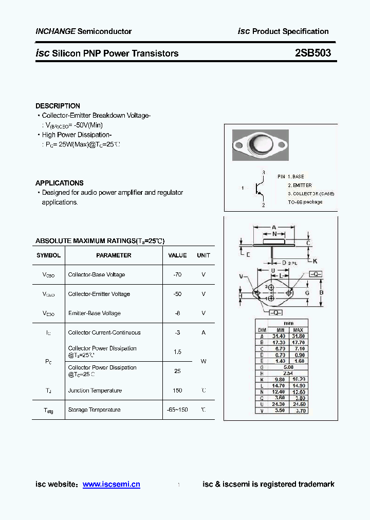 2SB503_9062788.PDF Datasheet