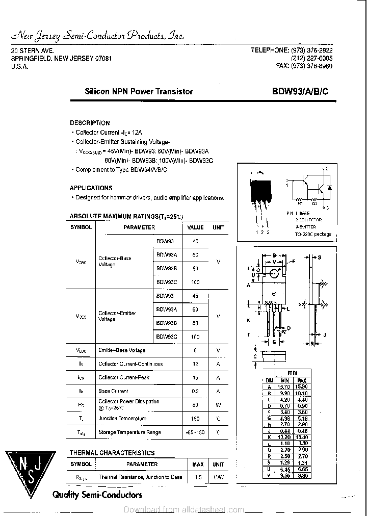 BDW93C_9062850.PDF Datasheet