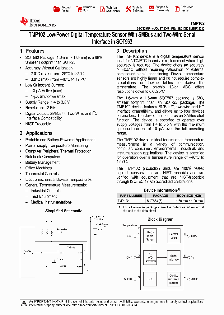 TMP102AIDRLTG4_9064039.PDF Datasheet