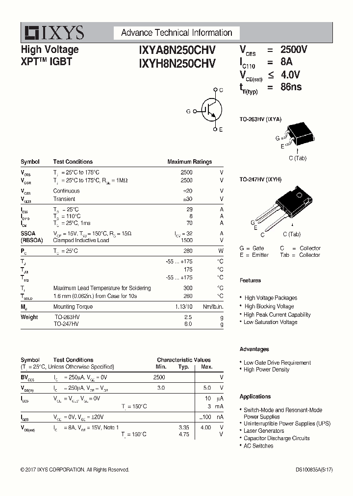 IXYA8N250CHV_9065580.PDF Datasheet