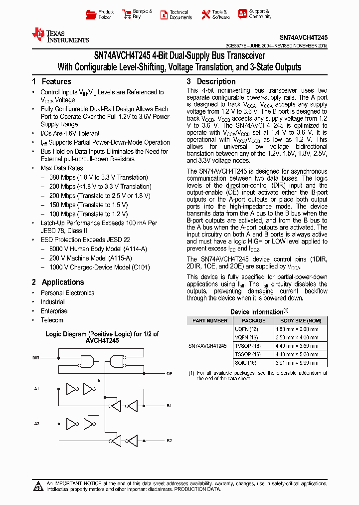 74AVCH4T245RSVRG4_9066582.PDF Datasheet