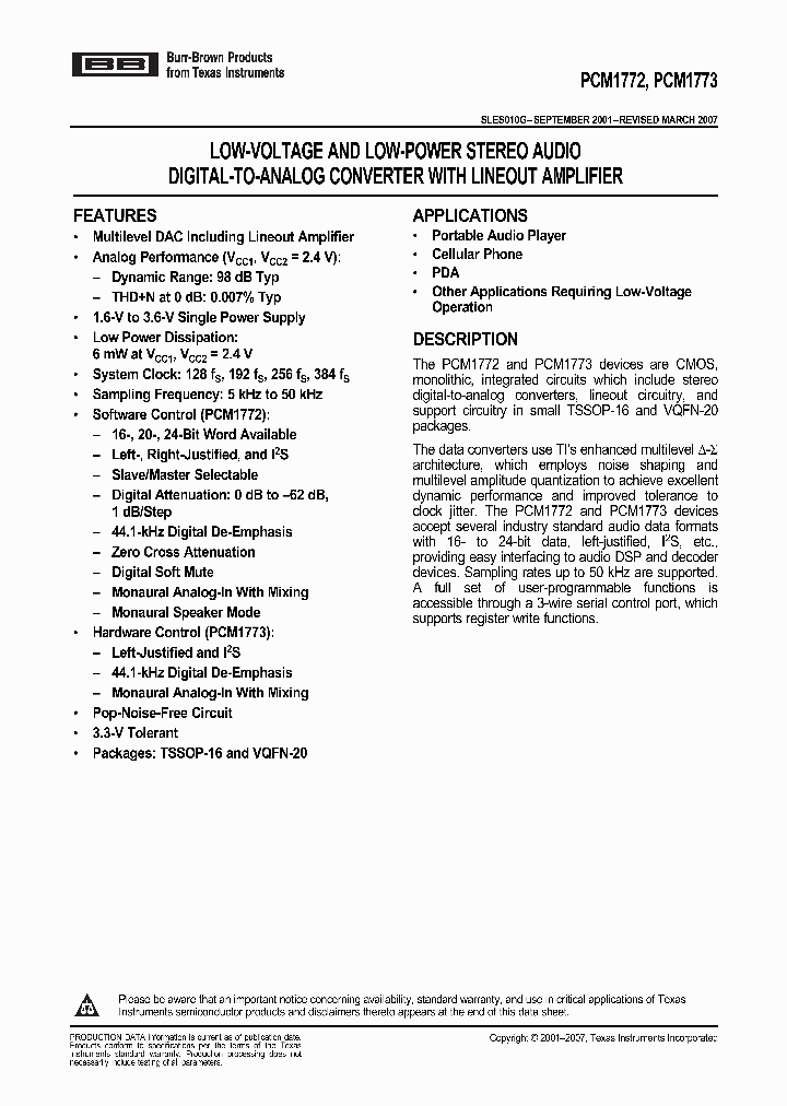 PCM1772PWG4_9069047.PDF Datasheet