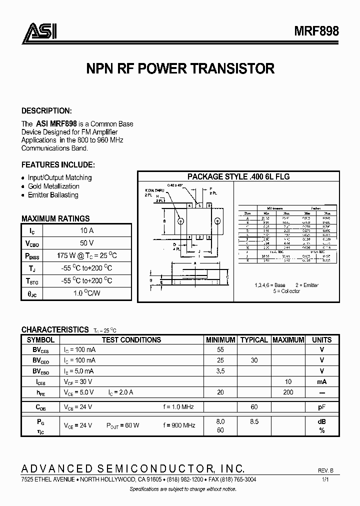 MRF898_9071057.PDF Datasheet