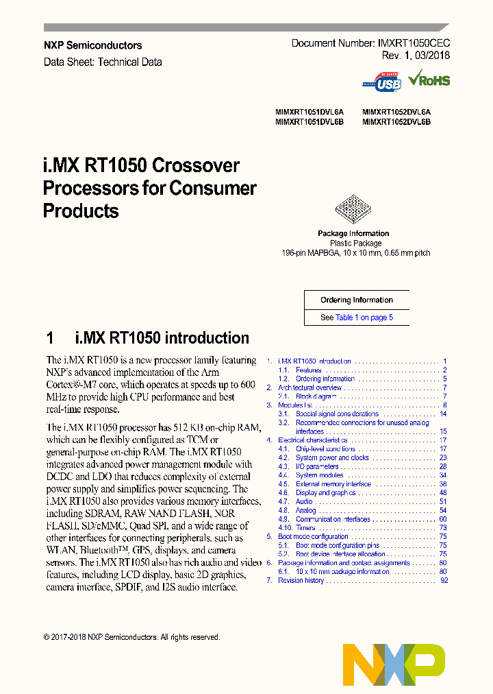 MIMXRT1052DVL6A_9072756.PDF Datasheet
