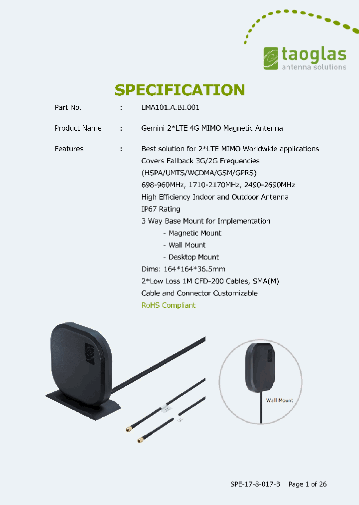 LMA101ABI001_9076621.PDF Datasheet