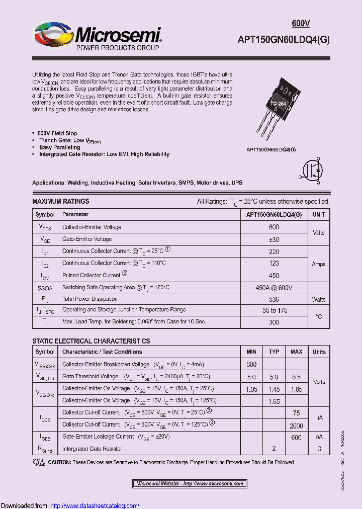 APT150GN60LDQ4G_9076633.PDF Datasheet