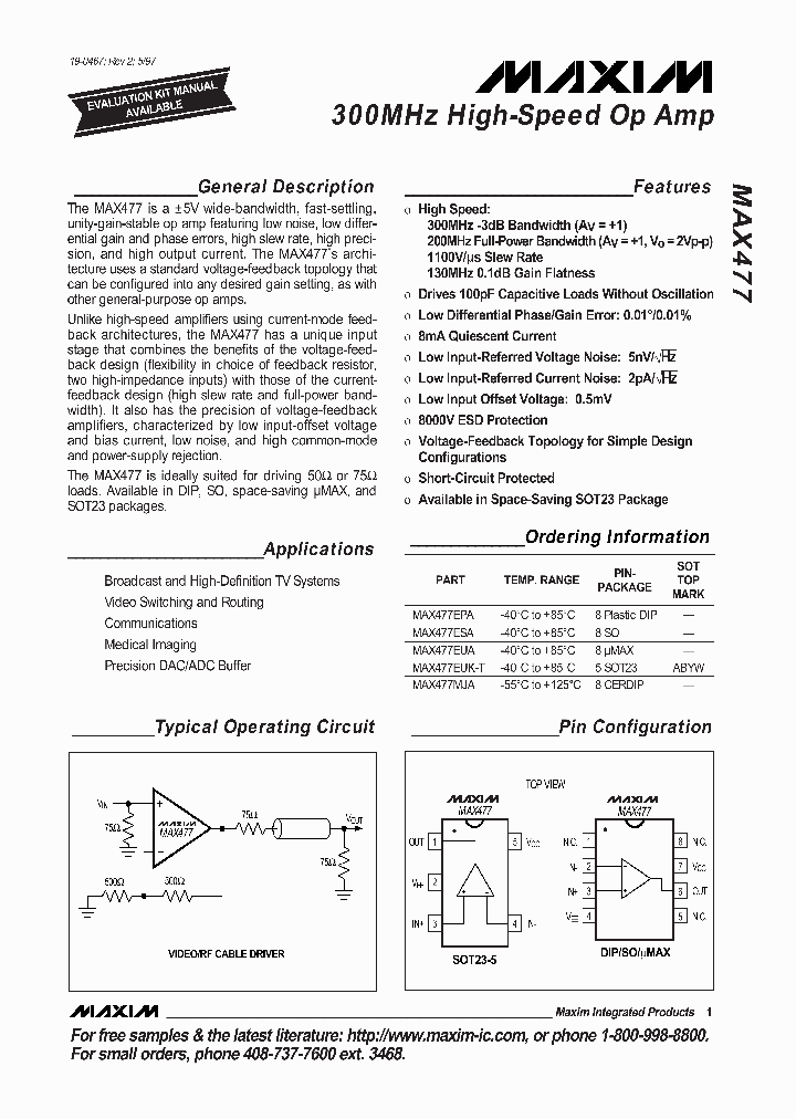 MAX477_9079658.PDF Datasheet