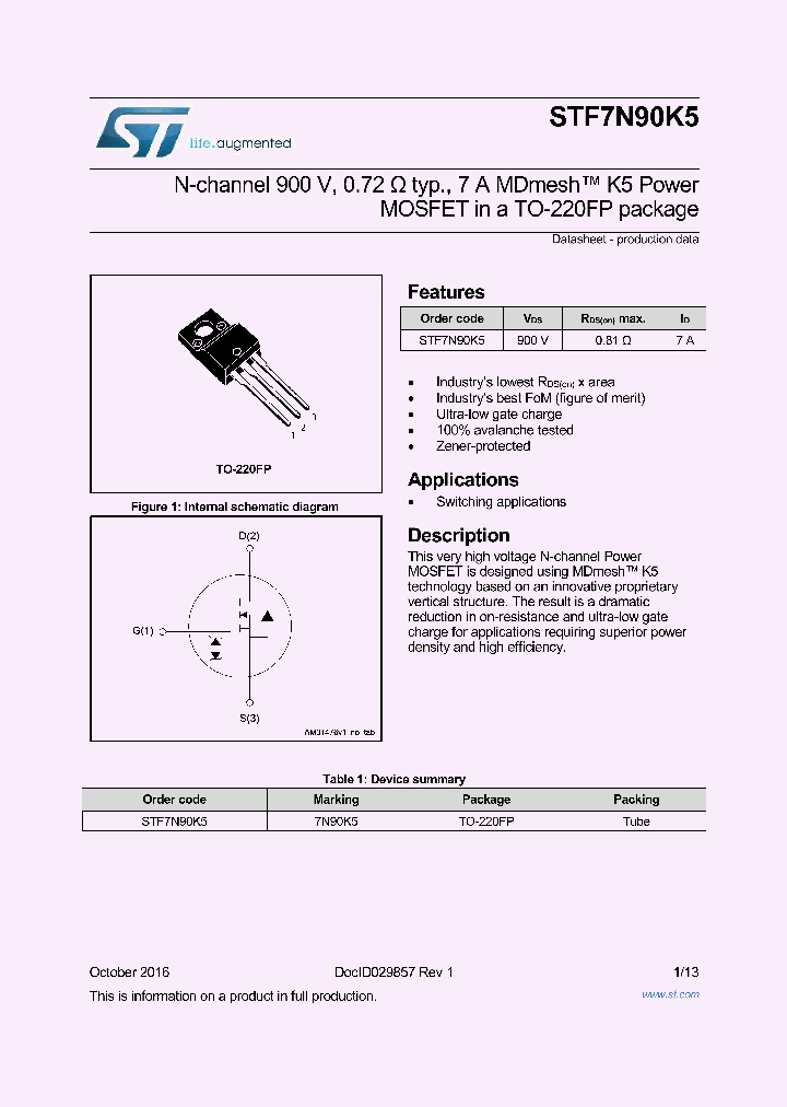 STF7N90K5_9081868.PDF Datasheet