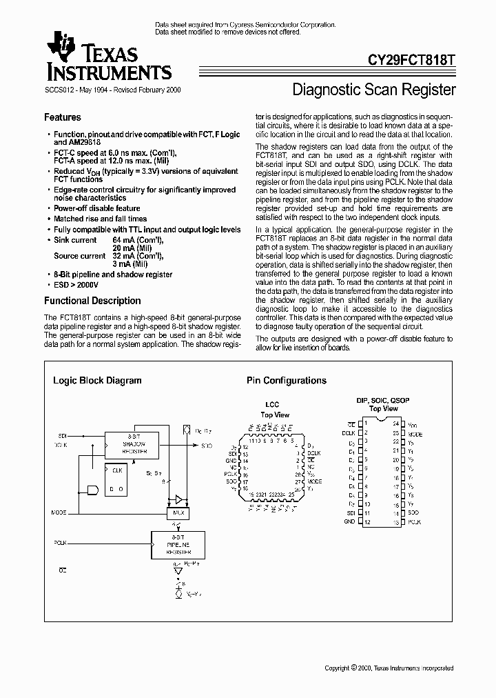 CY29FCT818CTPC_9082768.PDF Datasheet