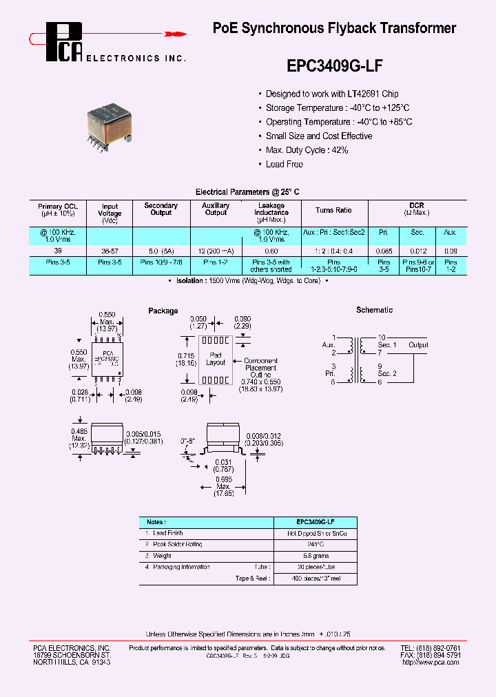 EPC3409G-LF-15_9087318.PDF Datasheet