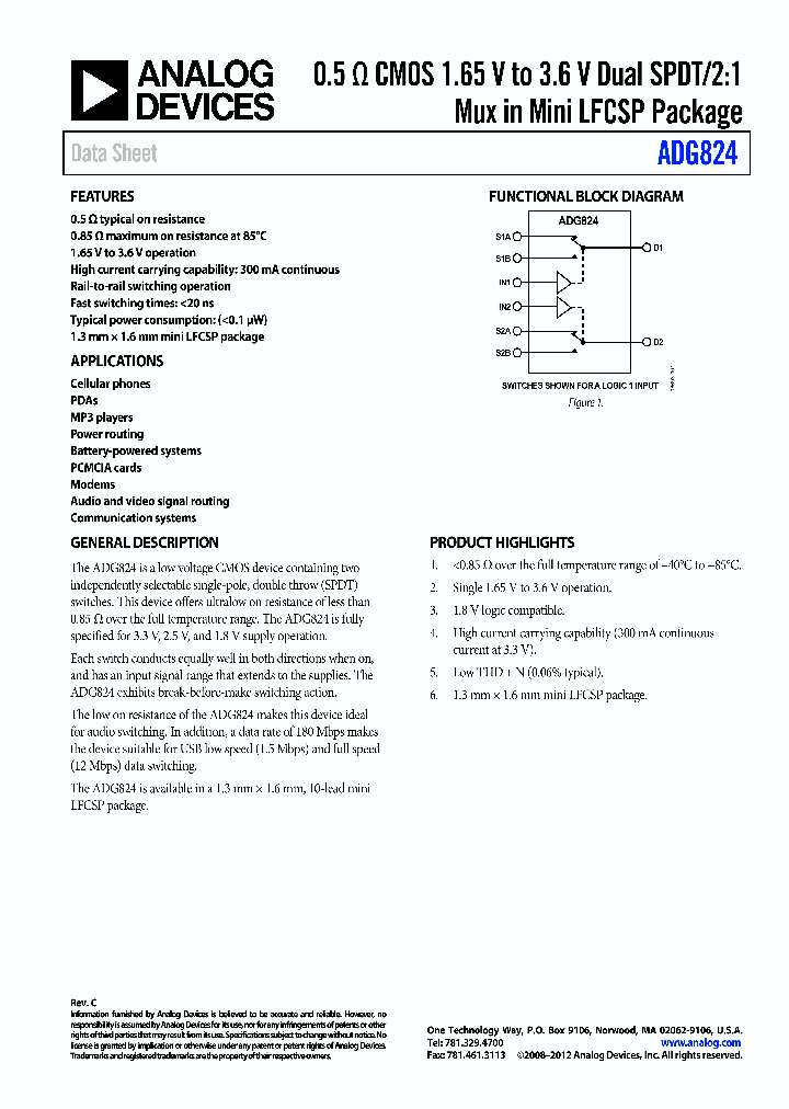 ADG824_9087621.PDF Datasheet