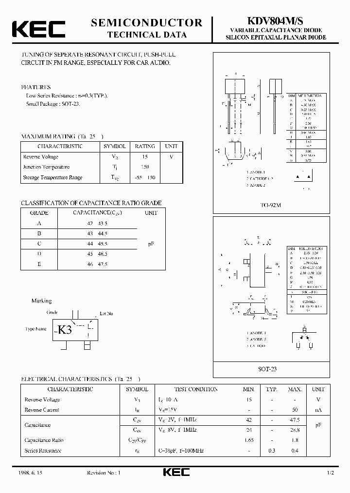 KDV804M_9088889.PDF Datasheet