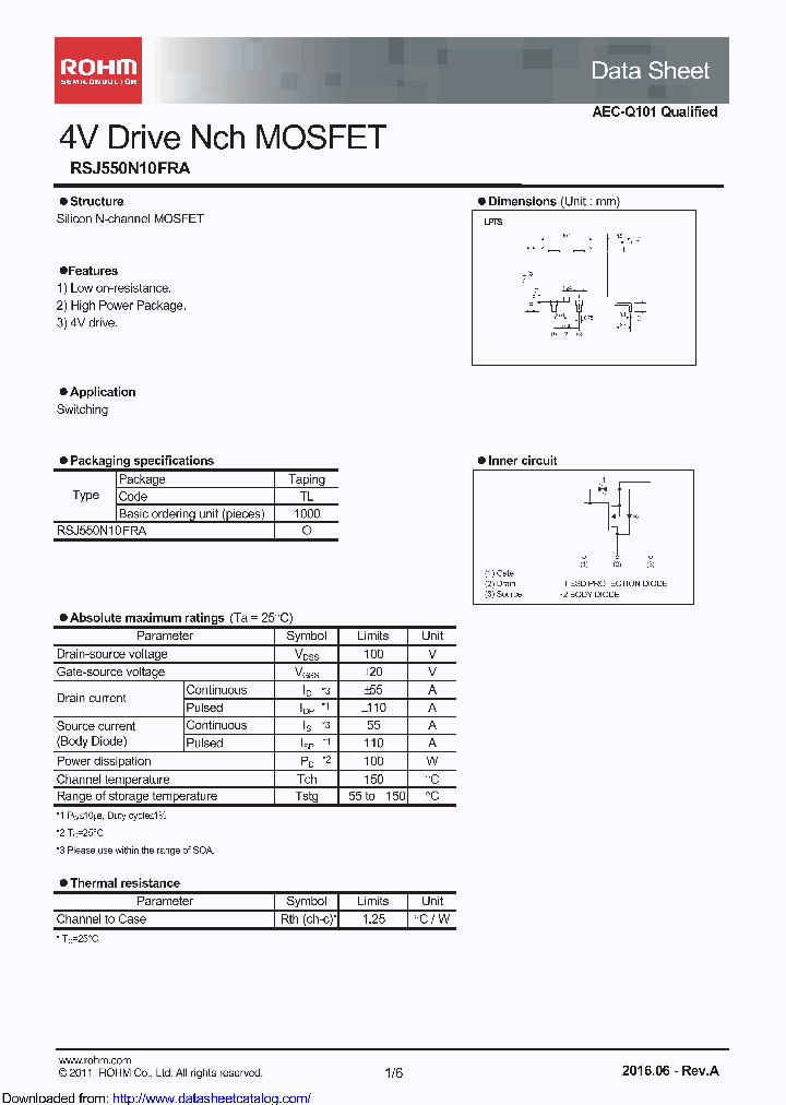 RSJ550N10FRA_9089226.PDF Datasheet
