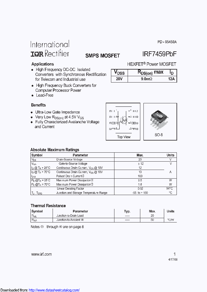 IRF7459PBF_9093099.PDF Datasheet