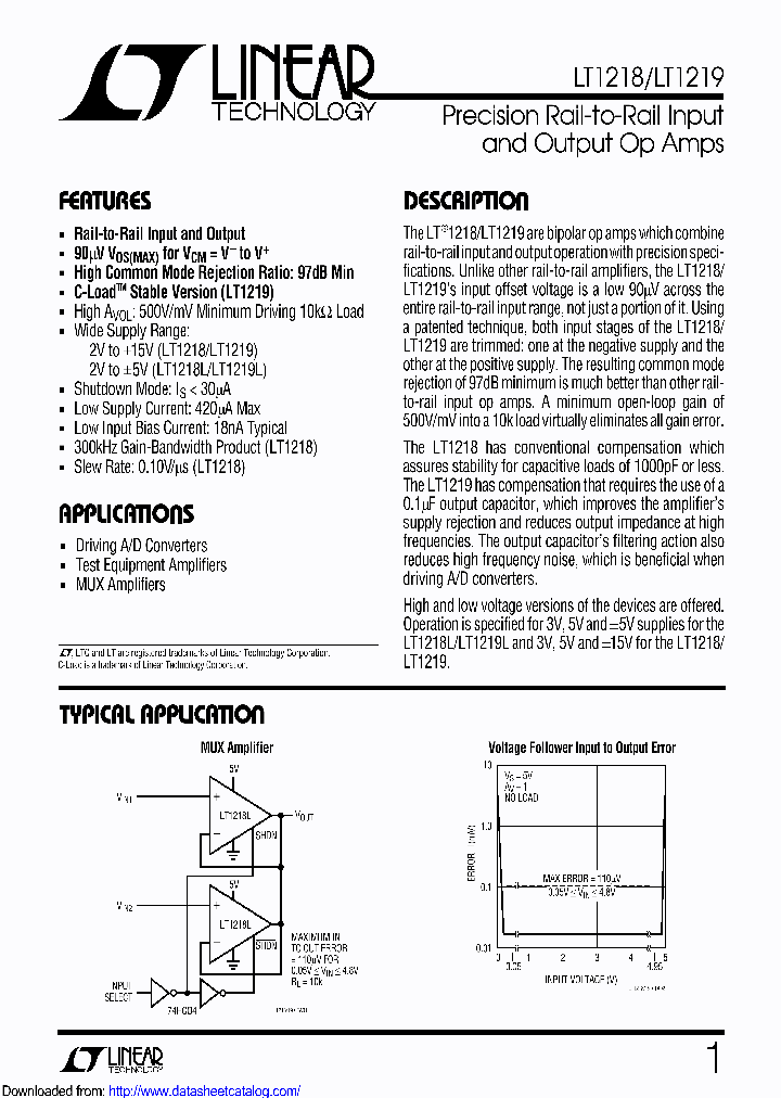 LT1219LCN8PBF_9094735.PDF Datasheet