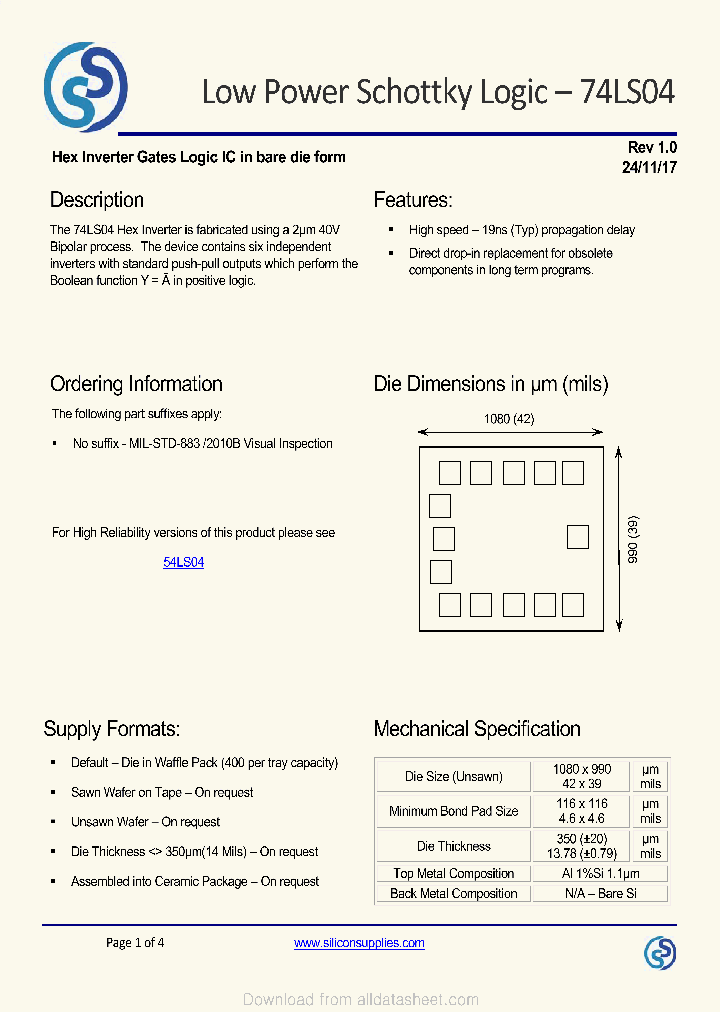 74LS04_9097214.PDF Datasheet