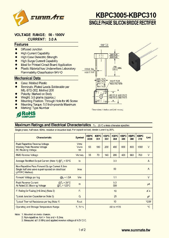 KBPC310_9099172.PDF Datasheet