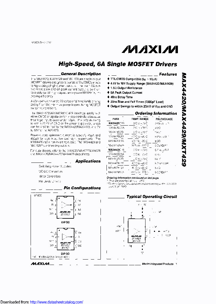 MAX4429MJA883B_9100878.PDF Datasheet