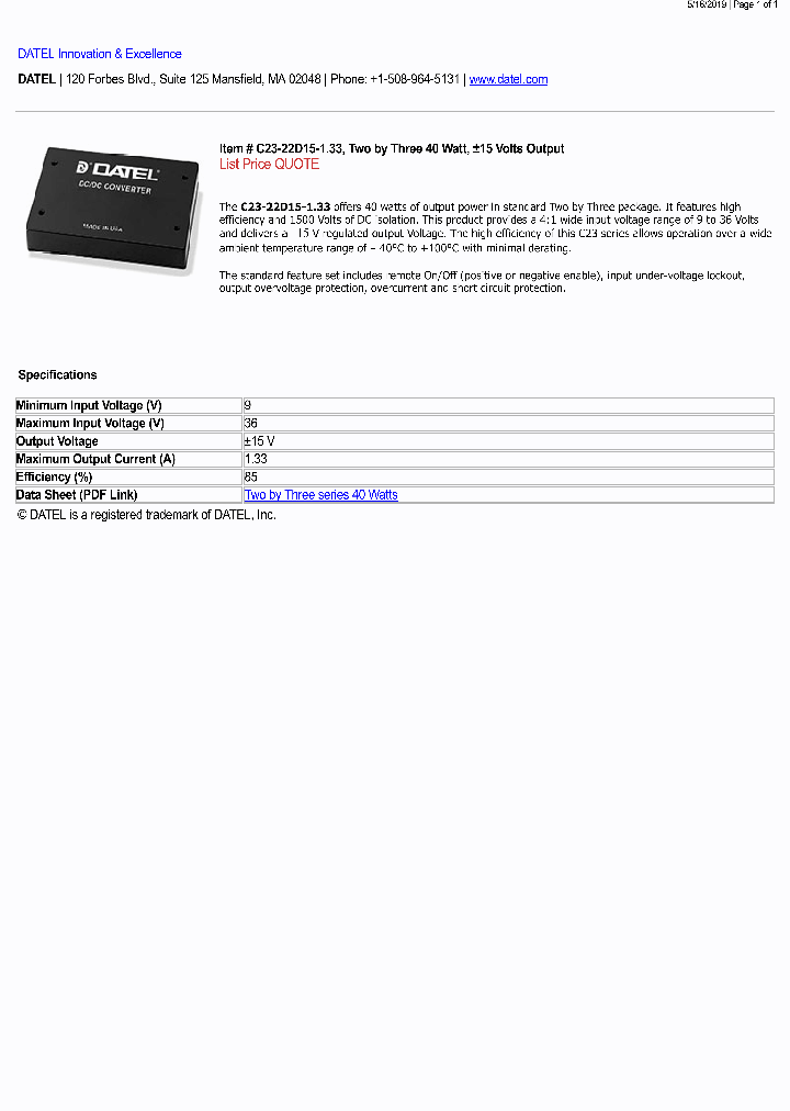 C23-22D15-133_9101930.PDF Datasheet