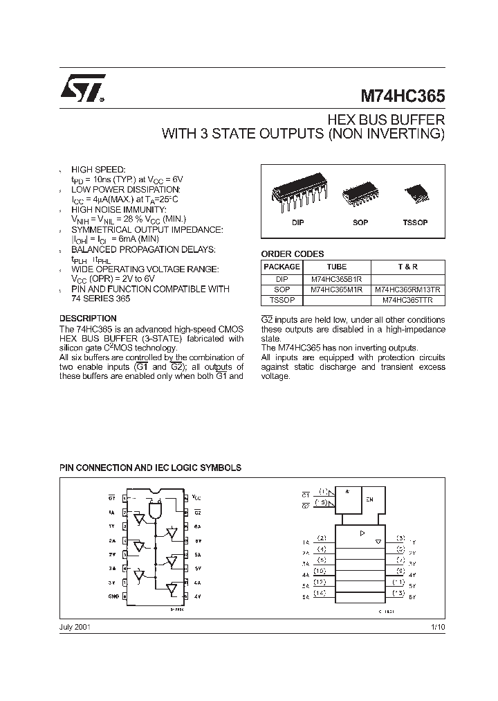 M74HC365RM13TR_9102189.PDF Datasheet