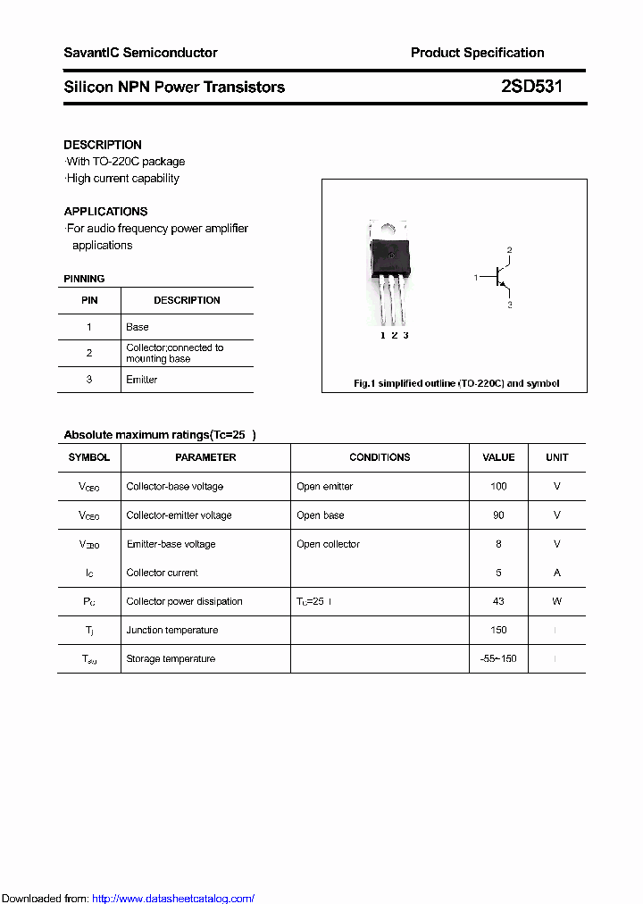 2SD531_9109267.PDF Datasheet