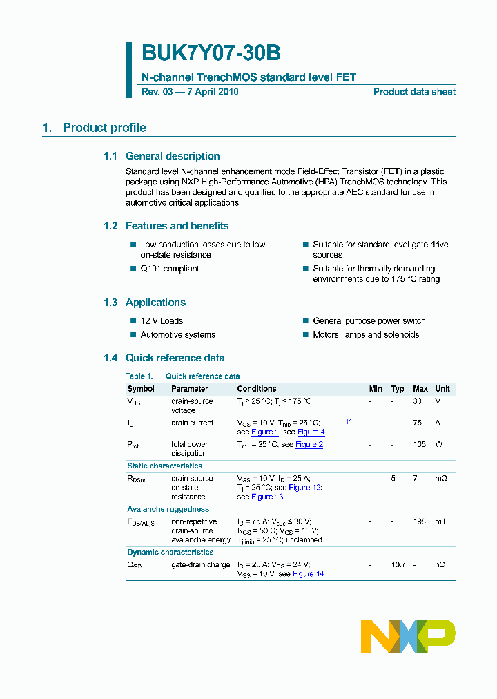 BUK7Y07-30B-15_9109413.PDF Datasheet