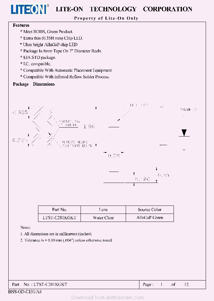 C281KGKT_9109769.PDF Datasheet