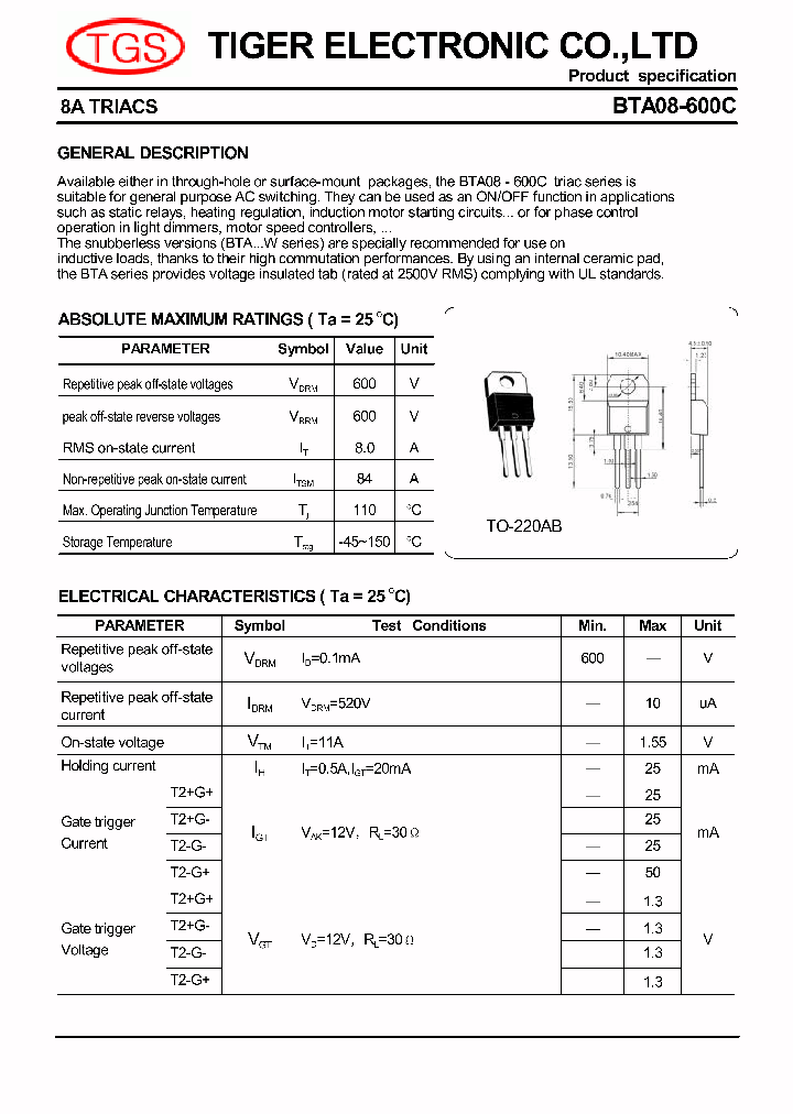 BTA08-600C_9117315.PDF Datasheet
